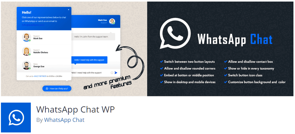 Free WordPress Plugin: WhatsApp Chat WP