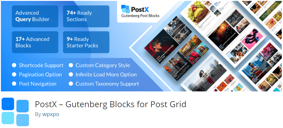 Free WordPress Plugin: PostX – Gutenberg Blocks for Post Grid