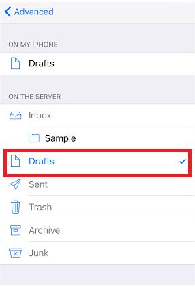 ios draft mailbox