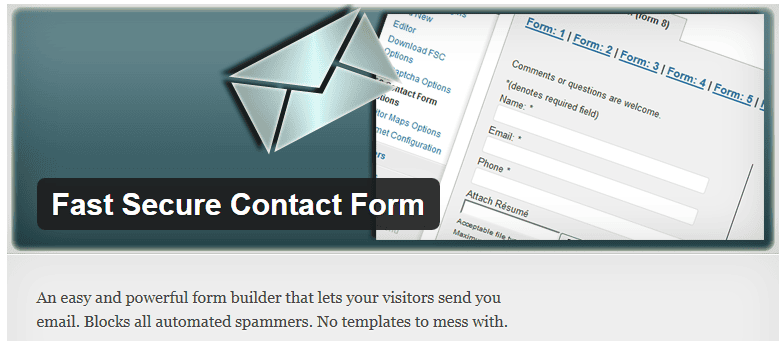 Free WordPress Plugin: Fast Secure Contact Form