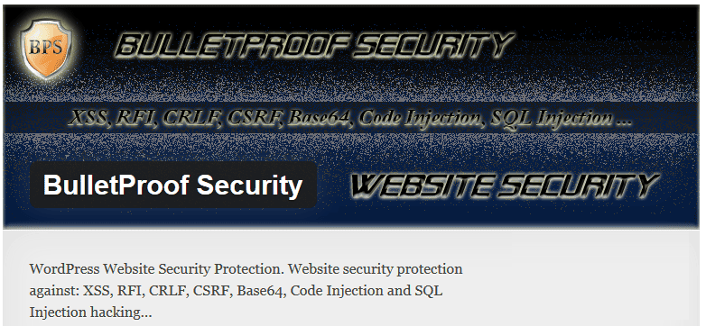 Free WordPress Plugin: BulletProof Security