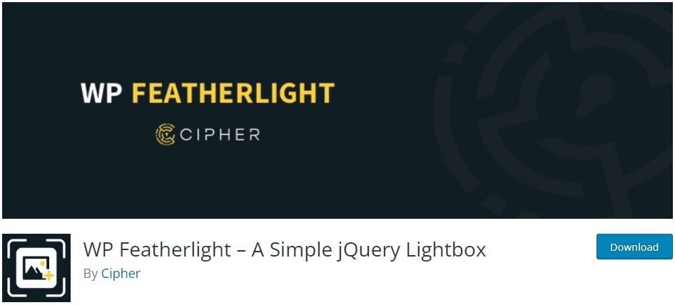 Free WordPress Plugin: WP Featherlight – A Simple jQuery Lightbox