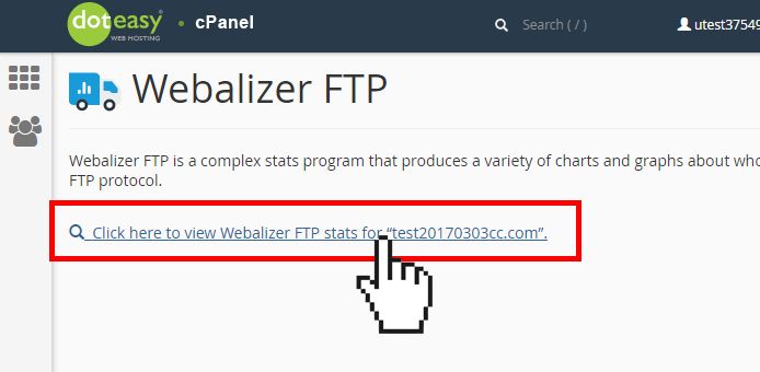 viewing cPanel Webalizer FTP statistic