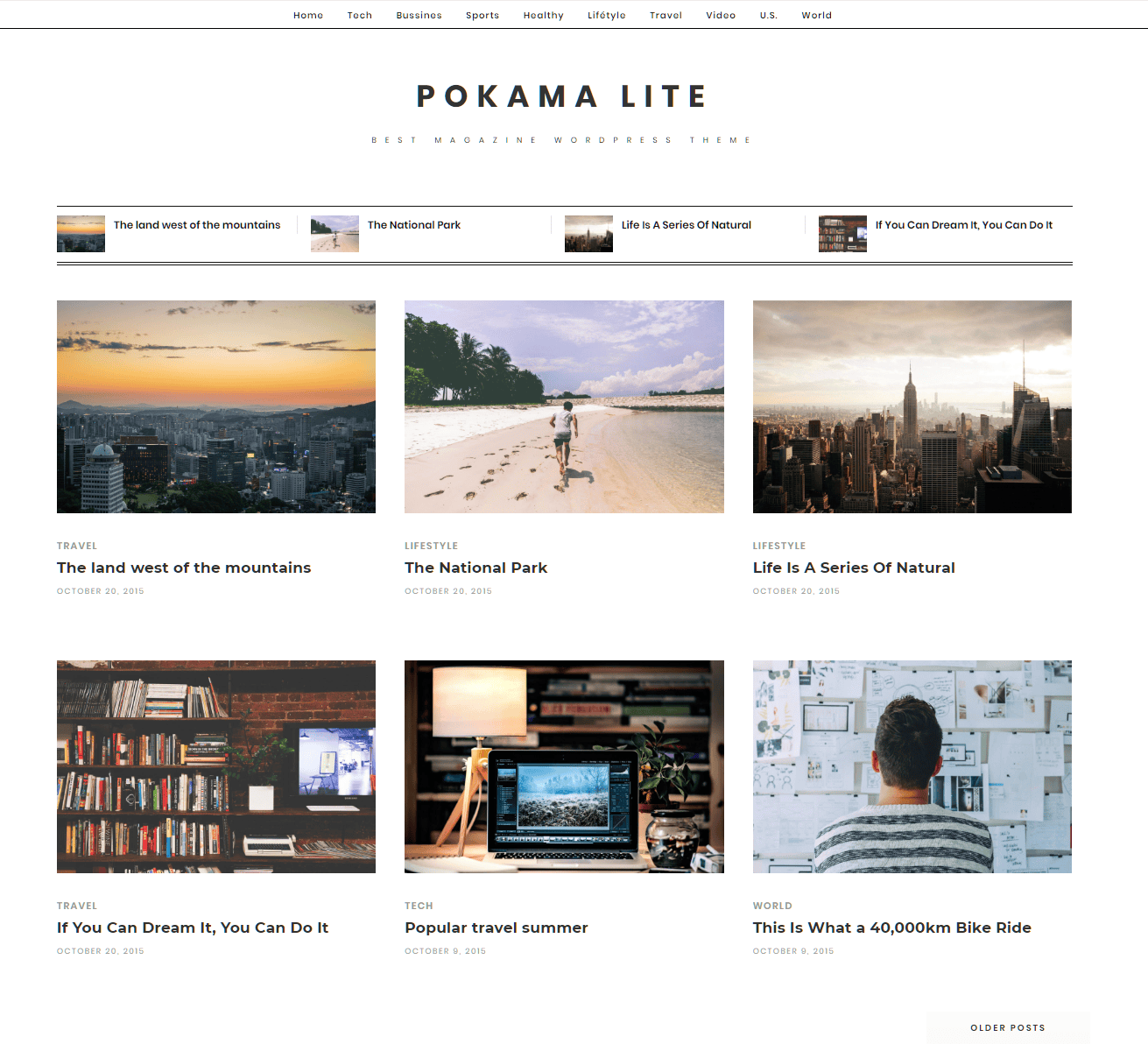 Free WordPress Theme: Pokama Lite