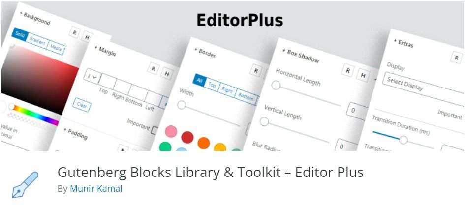 Free WordPress Plugin: Gutenberg Blocks Library & Toolkit – Editor Plus