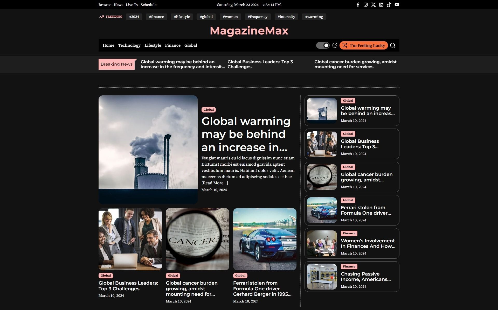 Free WordPress Theme: Magazinemax