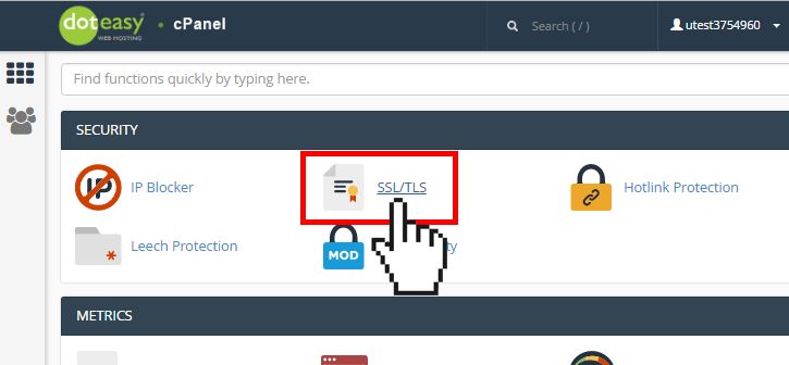 cPanel SSL TLS