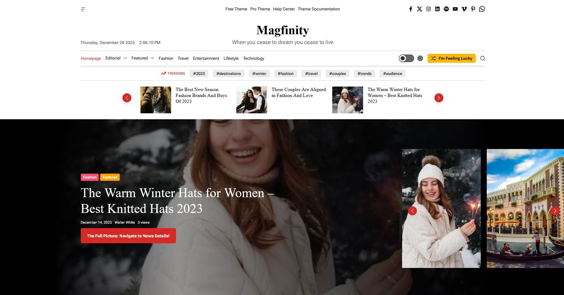 Free WordPress Theme: Magfinity