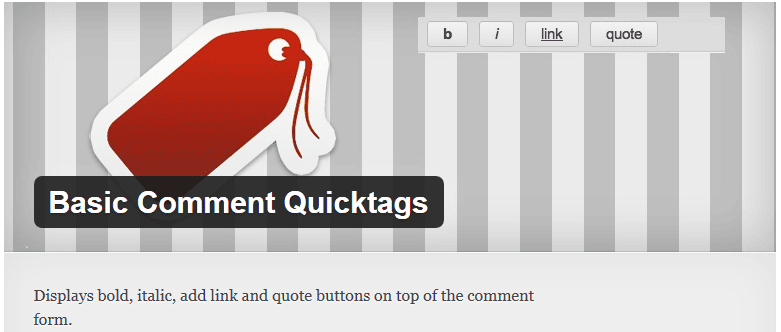Free WordPress Plugin: Basic Comment Quicktags