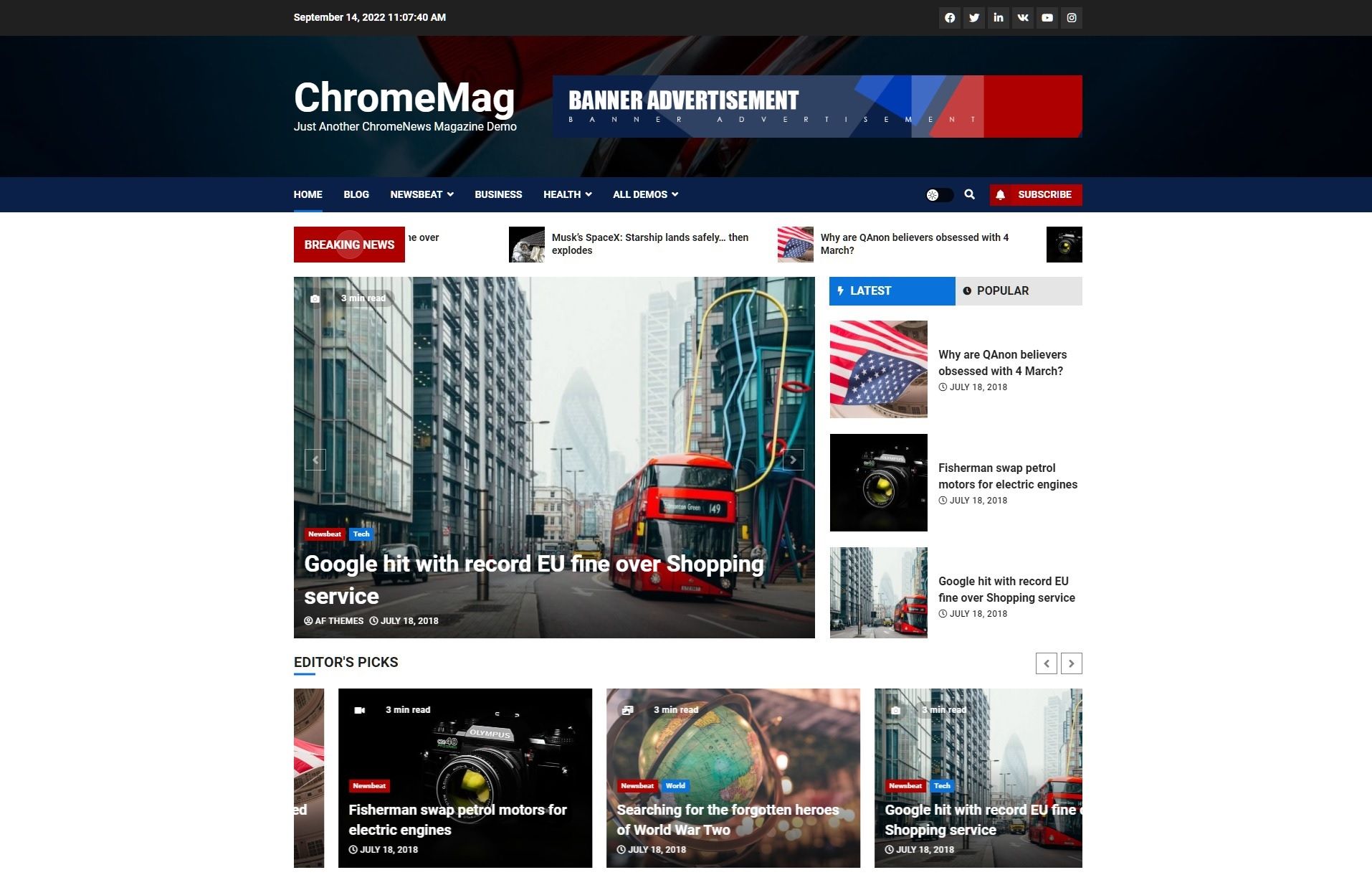 Free WordPress Theme: ChromeMag