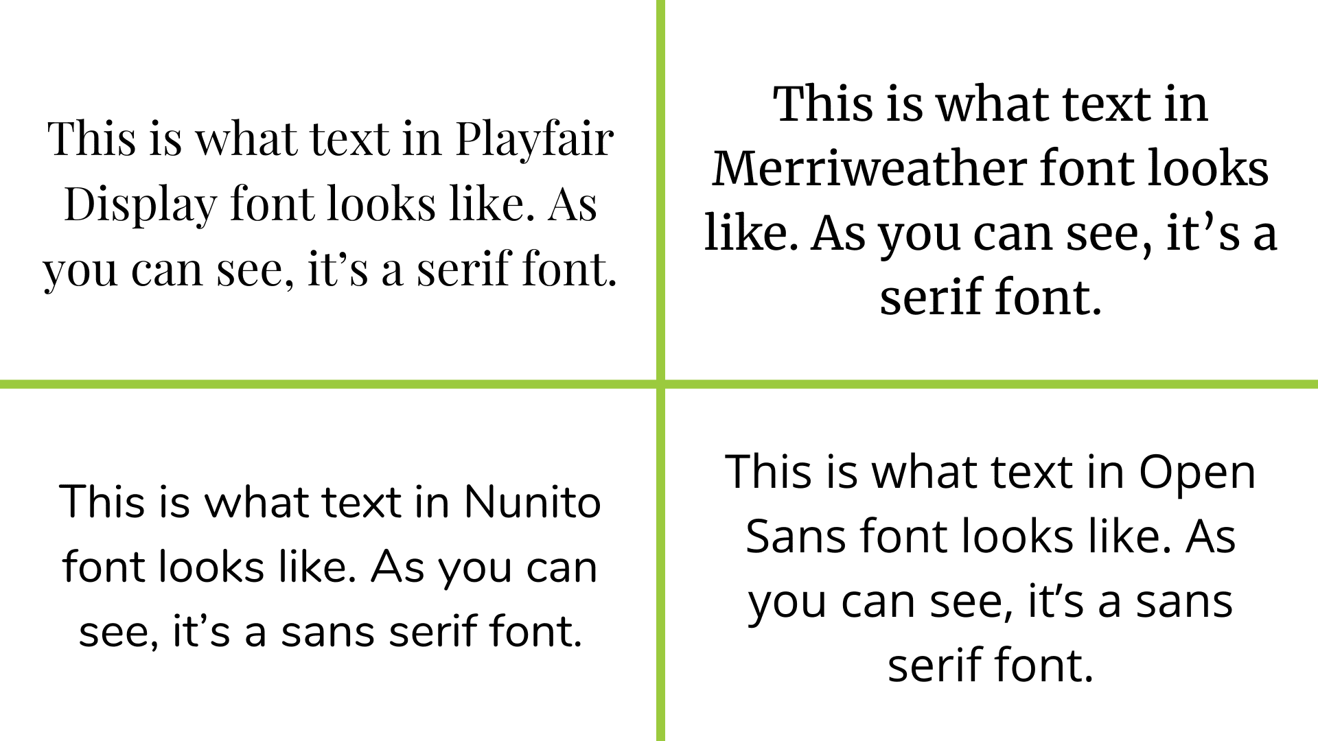 Serif vs Sans Serif Fonts Comparison
