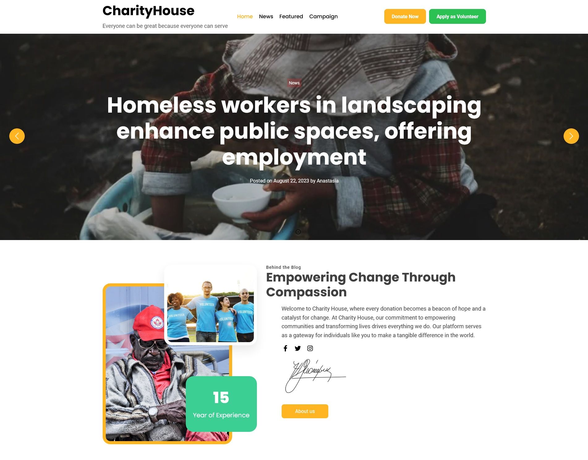 Free WordPress Theme: Charity House