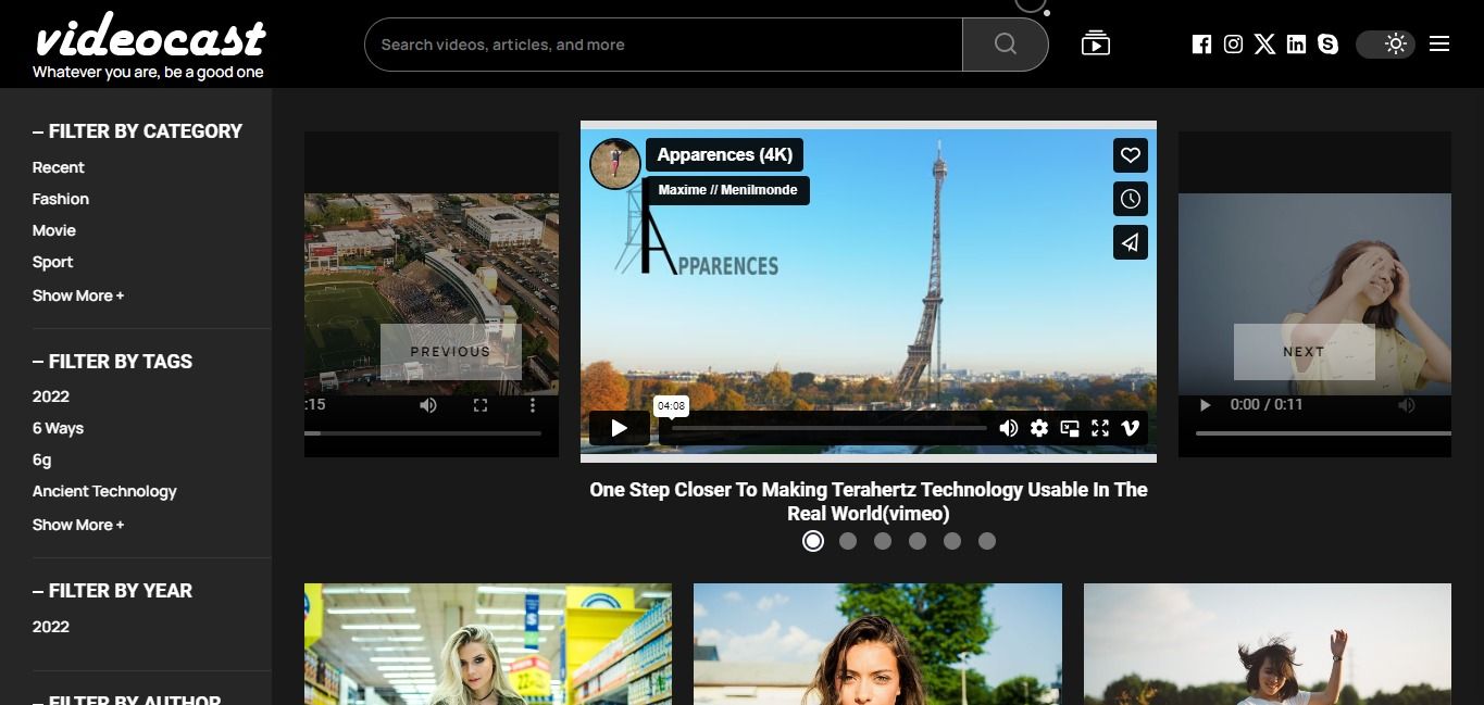 Free WordPress Theme: Videocast