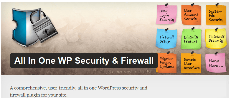 Free WordPress Plugin: All In One WP Security & Firewall
