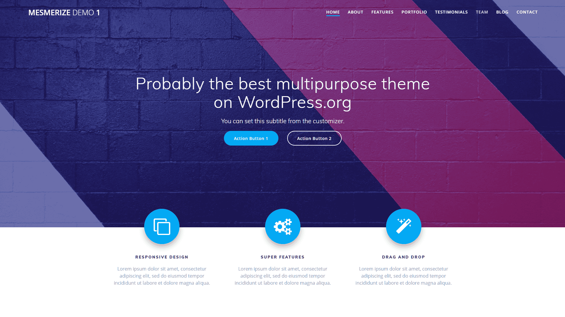 Free WordPress Theme: Mesmerize