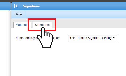 Smartermail signature tab