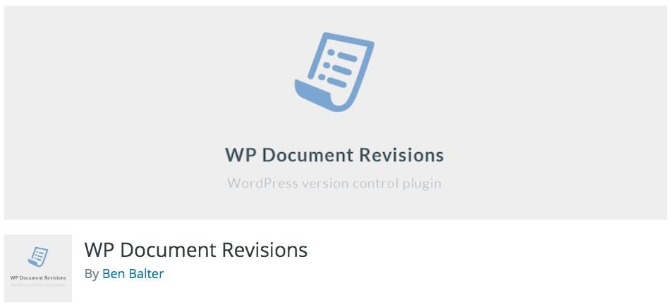 Free WordPress Plugin: WP Document Revisions