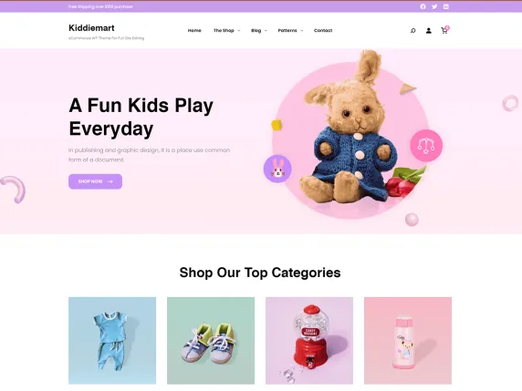 Free WordPress Theme: Kiddiemart Lite